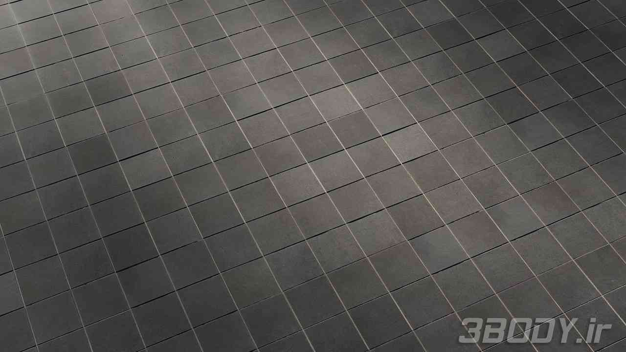 متریال کاشی کف floor tile   سیاه عکس 1